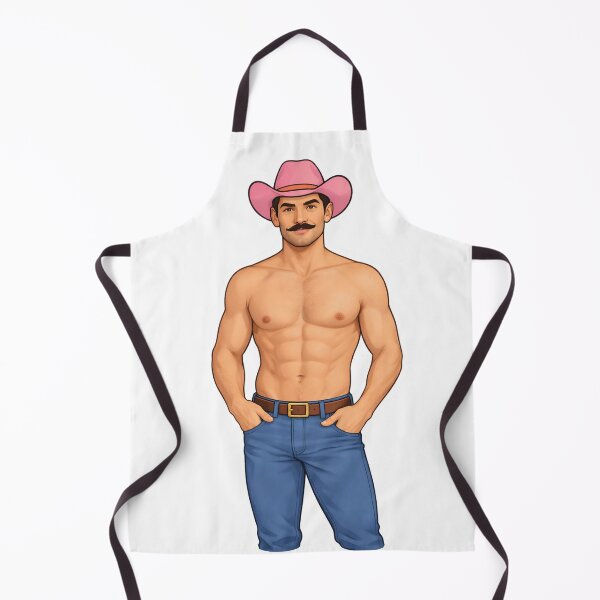 Item preview, Cowboy Energy – Shirtless Pink Hat Cowboy Illustration designed and sold by MPForet.