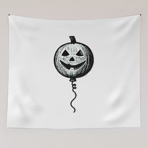 Item preview, Glowing Jack O Lantern Balloon – Dark Spooky Halloween Art designed and sold by Horrify.