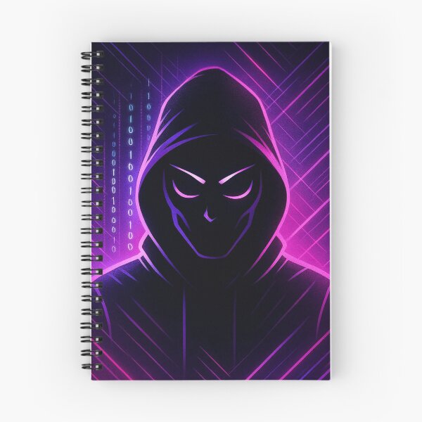Item preview, Neon Hacker Figure – Cyberpunk Hooded Cyber Art designed and sold by Articooler.