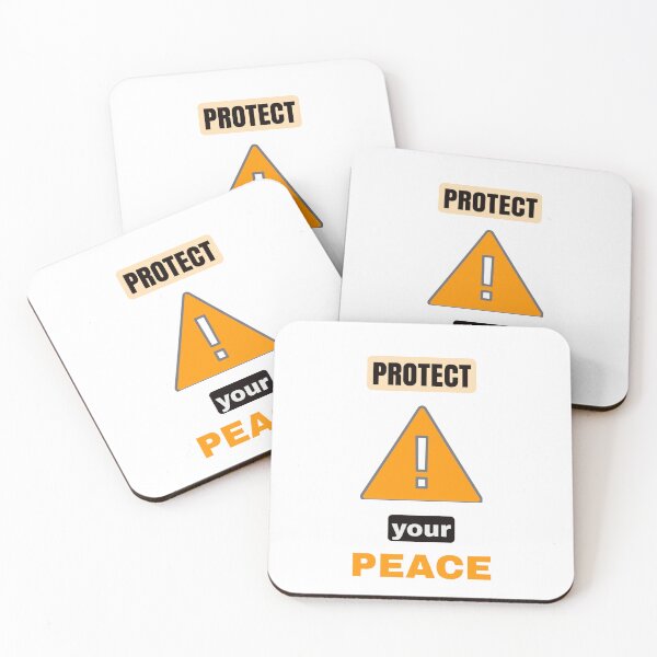 Item preview, Protect Your Peace – Minimal Warning Sign Design | Self Care & Boundaries Quote designed and sold by Giota29.