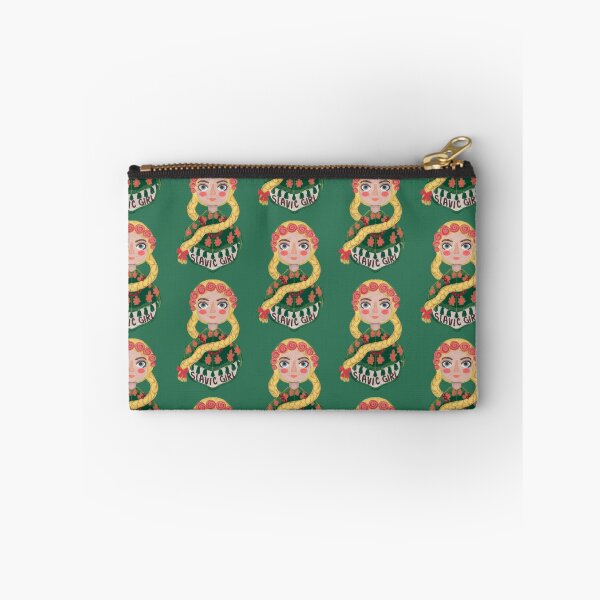 Item preview, Slavic girl, folkloric crayon drawing with inscription designed and sold by Dormitria.