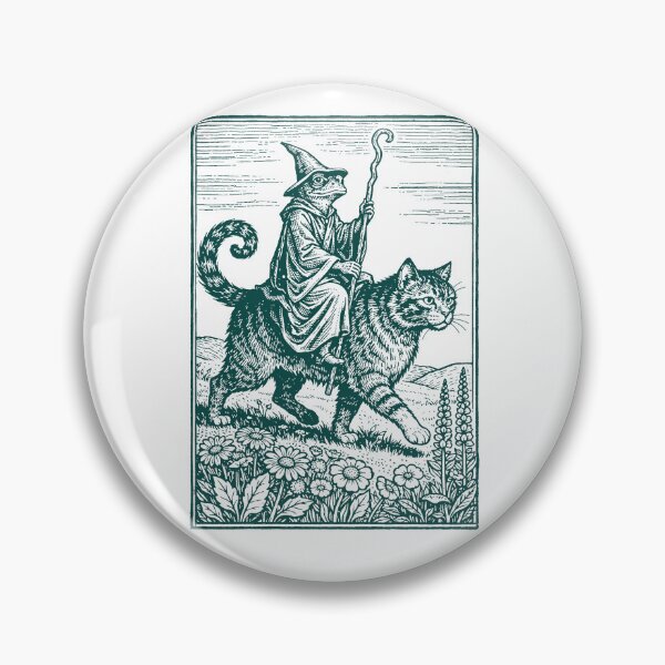 Item preview, Funny Wizard Frog and Medieval Cat Vintage designed and sold by RandyHaskins.