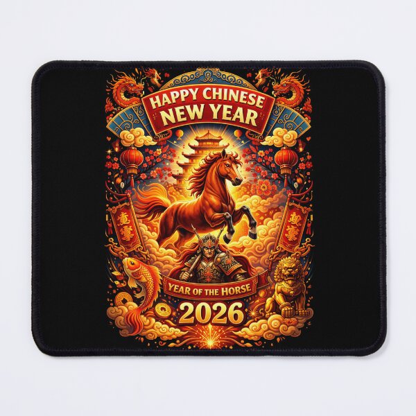 Item preview, Happy Chinese New year of the Horse 2026 designed and sold by PluffyPanda.