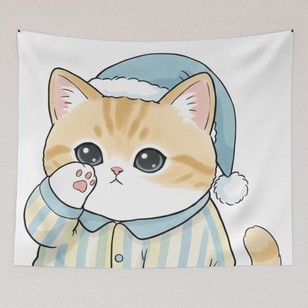 Item preview, Chubby Sleepy Mofusand Kitty designed and sold by heypattistudio.