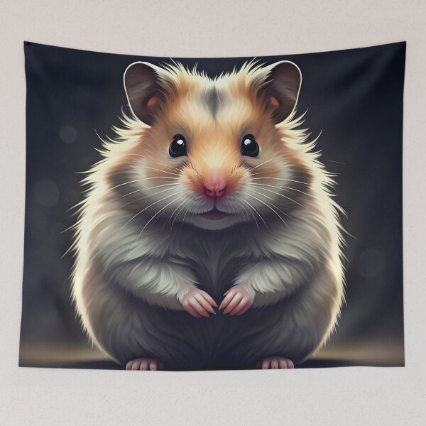 Item preview, Tiny Paws, Big Attitude – Cute Hamster Art designed and sold by PawPrintedArt.