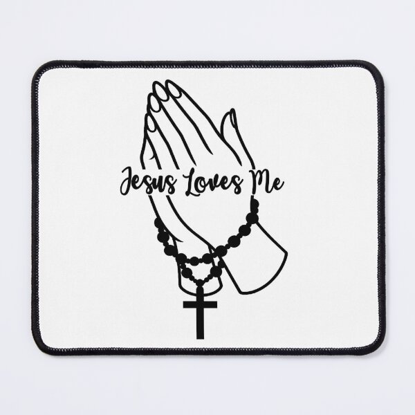 Item preview, jesus loves me praying hands  designed and sold by ocd_Jessica.