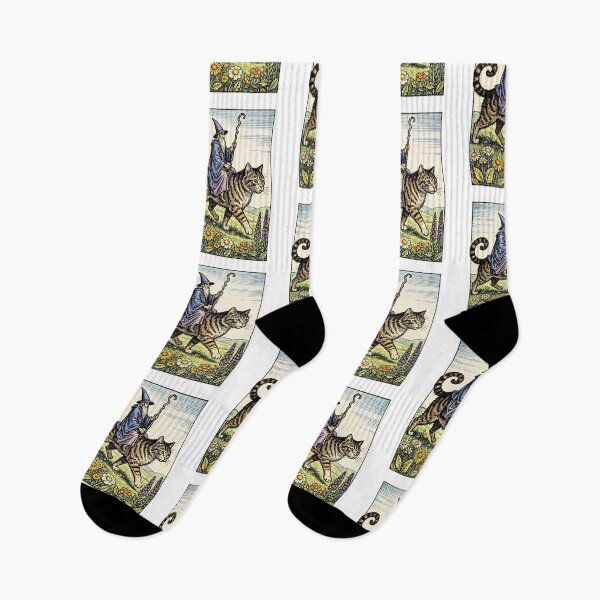 Item preview, Vintage medieval wizard and cat meme designed and sold by RandyHaskins.
