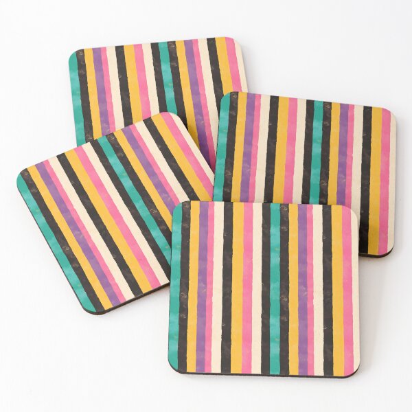 Item preview, Retro Multicolor Vertical Stripes Pattern designed and sold by bubblegoth.