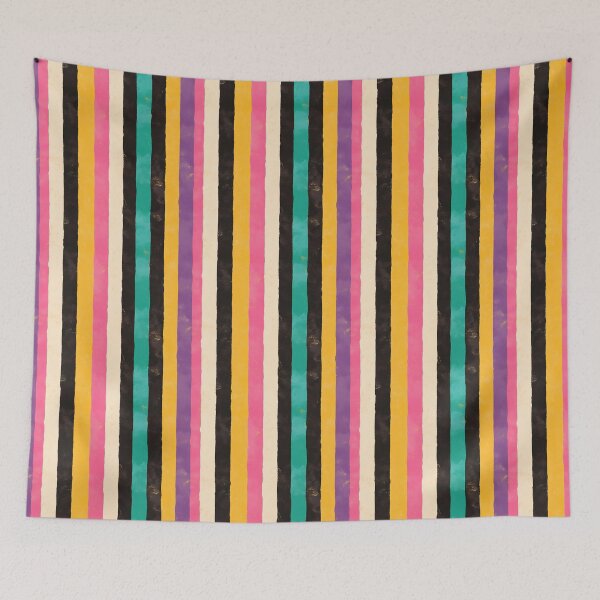 Item preview, Retro Multicolor Vertical Stripes Pattern designed and sold by bubblegoth.