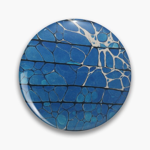 Item preview, Blue Mosaic Ebru Marbling  Art – Blue  Abstract Marbling designed and sold by Pacika.