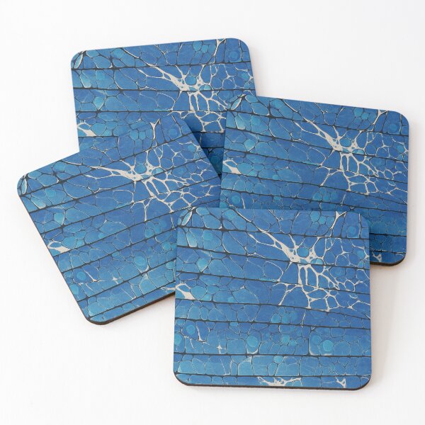 Item preview, Blue Mosaic Ebru Marbling  Art – Blue  Abstract Marbling designed and sold by Pacika.