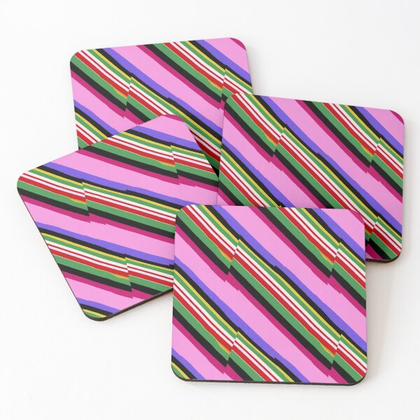 Item preview, Retro Neon Diagonal Racing Stripes Pattern designed and sold by bubblegoth.