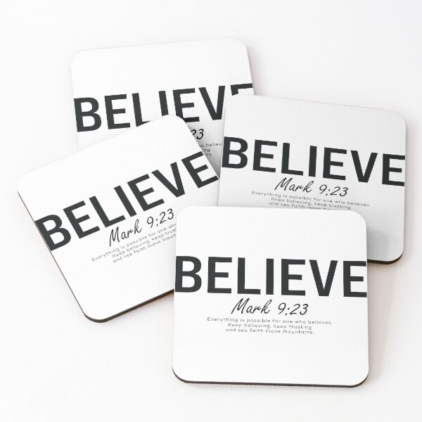 Item preview, Believe Bible Verse – Mark 9:23 designed and sold by GamerGearTees.