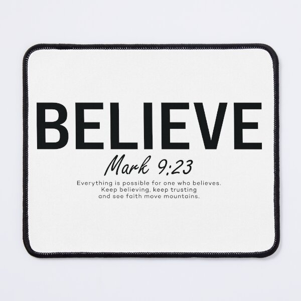 Item preview, Believe Bible Verse – Mark 9:23 designed and sold by GamerGearTees.
