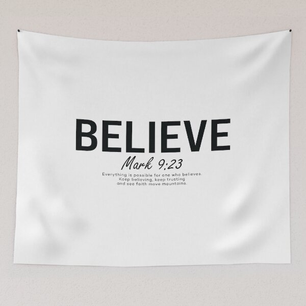 Item preview, Believe Bible Verse – Mark 9:23 designed and sold by GamerGearTees.