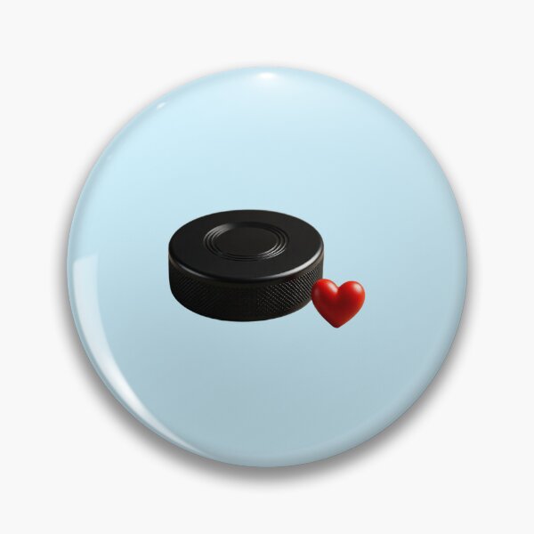 Item preview, Hockey Puck & Heart – Flirty Funny Design designed and sold by PinkiArt.