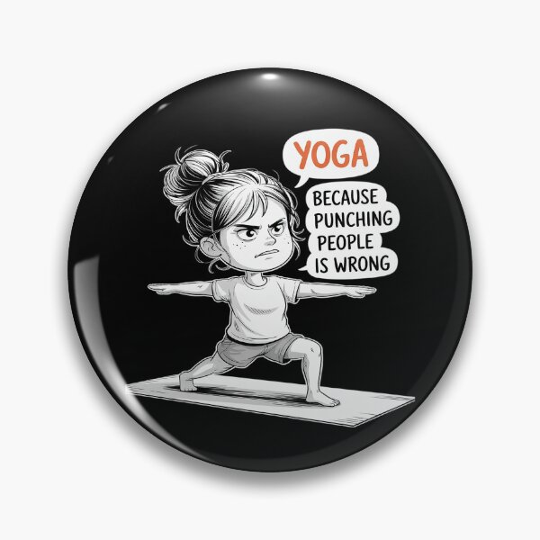 Item preview, Yoga Because Punching People Is Wrong Yoga Girls Yoga Lovers designed and sold by MarkLeedsArt.