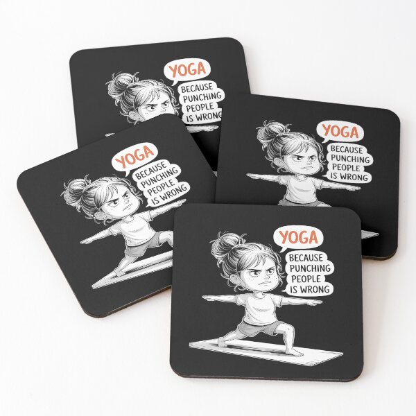 Item preview, Yoga Because Punching People Is Wrong Yoga Girls Yoga Lovers  designed and sold by MarkLeedsArt.