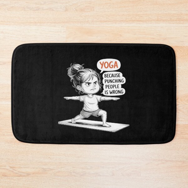 Item preview, Yoga Because Punching People Is Wrong Yoga Girls Yoga Lovers designed and sold by MarkLeedsArt.