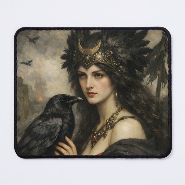 Item preview, Goddess Morrigan with Raven. designed and sold by SoniaSarkali.