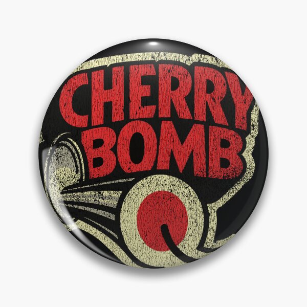 Item preview, Vintage 1970s Cherry Bomb performance exhausts - aged, worn print designed and sold by retropetrol.