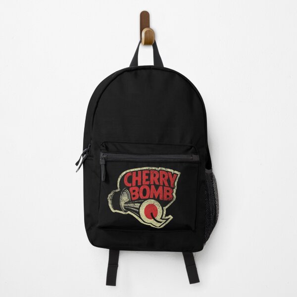 Item preview, Vintage 1970s Cherry Bomb performance exhausts - aged, worn print designed and sold by retropetrol.