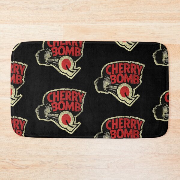 Item preview, Vintage 1970s Cherry Bomb performance exhausts - aged, worn print designed and sold by retropetrol.