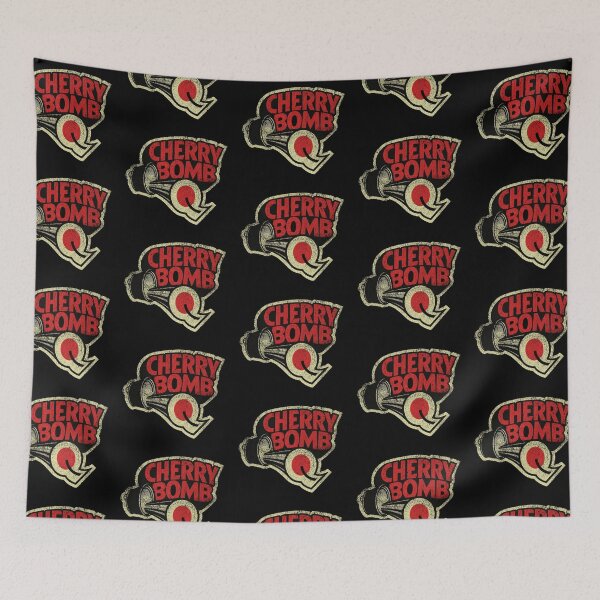 Item preview, Vintage 1970s Cherry Bomb performance exhausts - aged, worn print designed and sold by retropetrol.