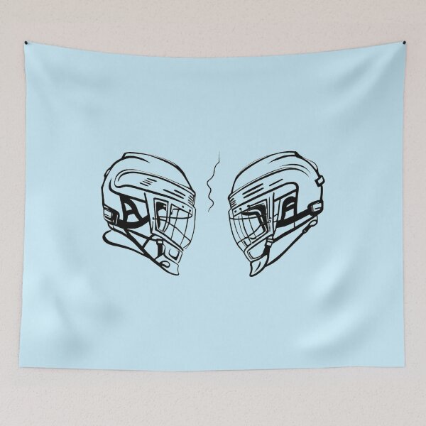 Item preview, Hockey Helmets – Rivalry & Distraction Minimalist Designy Illustration designed and sold by PinkiArt.