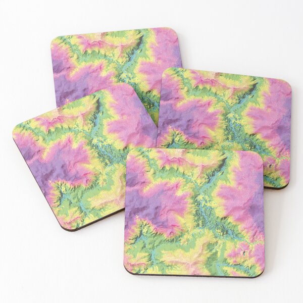 Item preview, Neon Pastel Topographic Map Flow Pattern designed and sold by bubblegoth.