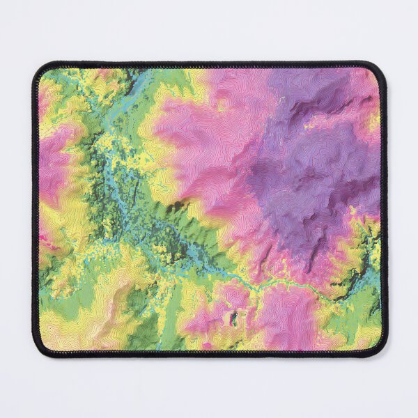 Item preview, Neon Pastel Topographic Map Flow Pattern designed and sold by bubblegoth.