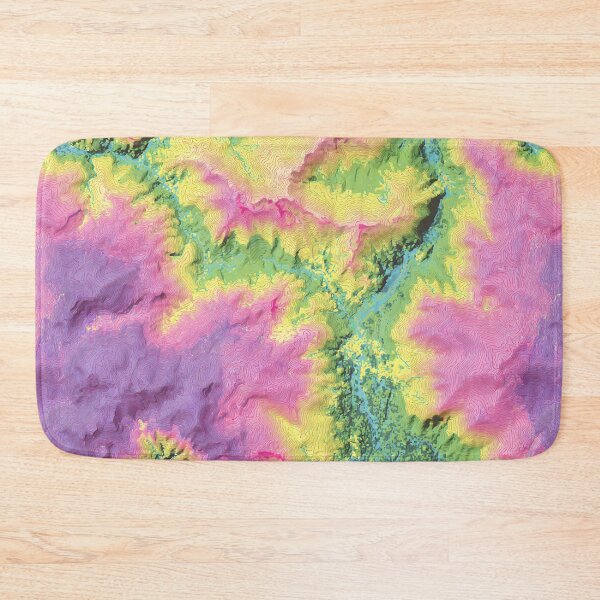 Item preview, Neon Pastel Topographic Map Flow Pattern designed and sold by bubblegoth.
