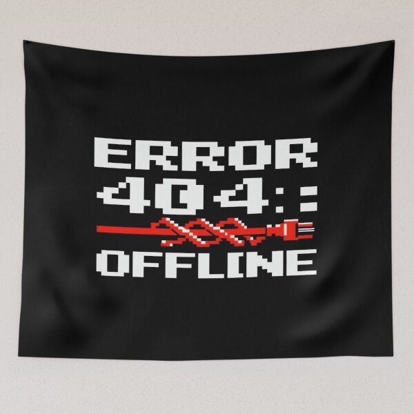 Item preview, ERROR 404: OFFLINE Pixel Art – Funny Internet Disconnected Glitch Design for Tech Lovers & Gamers designed and sold by Bright Nest Studio.