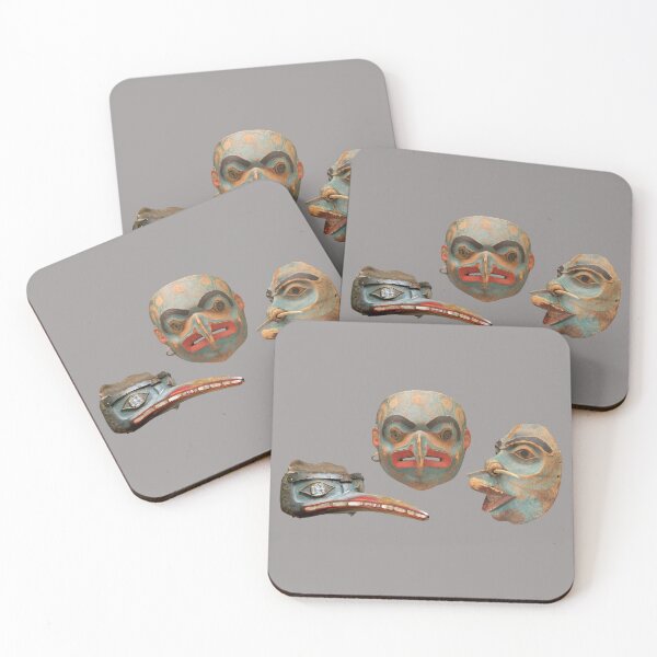 Item preview, Alaskan Tlingit Native American Masks designed and sold by JournalOfTales.