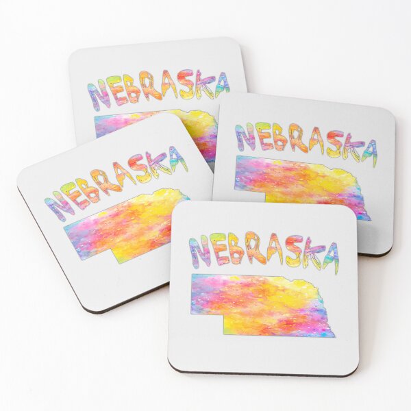 Item preview, Nebraska State Map - Vibrant Watercolor Art Splash designed and sold by mashmosh.