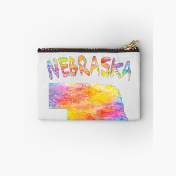 Item preview, Nebraska State Map - Vibrant Watercolor Art Splash designed and sold by mashmosh.