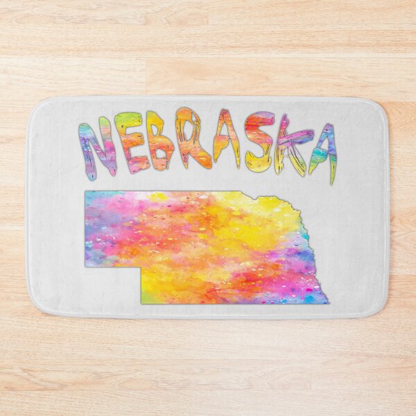 Item preview, Nebraska State Map - Vibrant Watercolor Art Splash designed and sold by mashmosh.