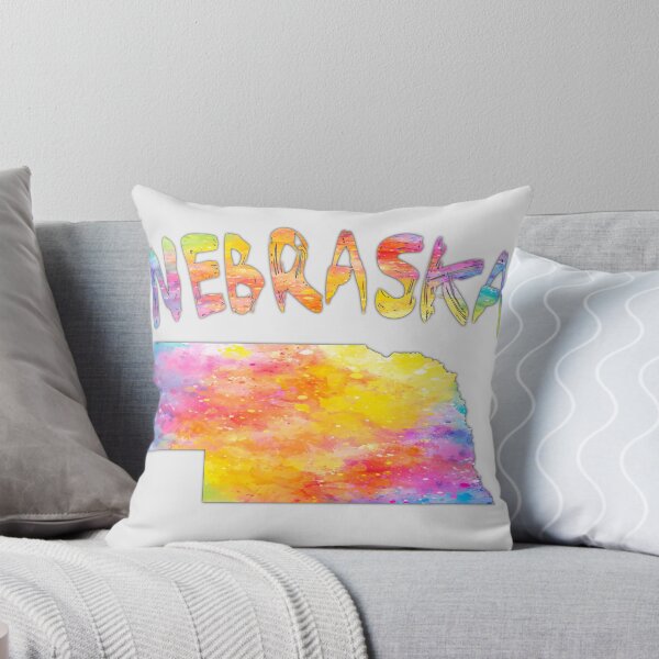 Item preview, Nebraska State Map - Vibrant Watercolor Art Splash designed and sold by mashmosh.
