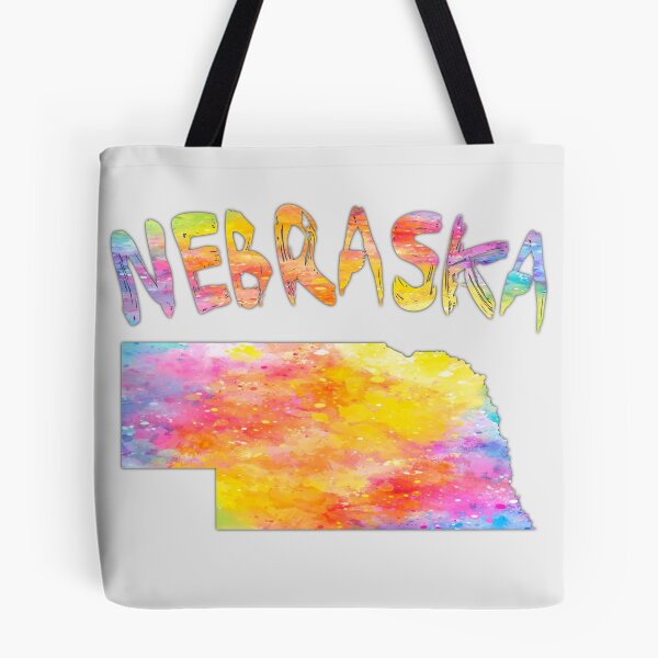 Item preview, Nebraska State Map - Vibrant Watercolor Art Splash designed and sold by mashmosh.