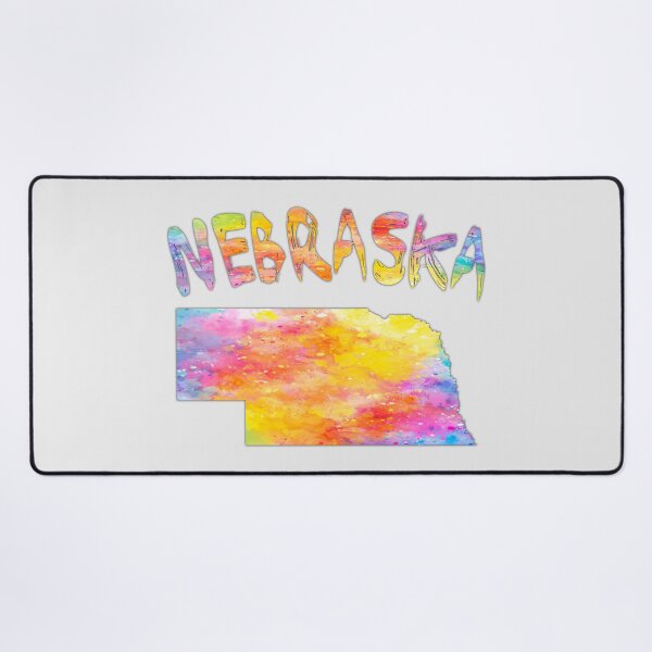 Item preview, Nebraska State Map - Vibrant Watercolor Art Splash designed and sold by mashmosh.
