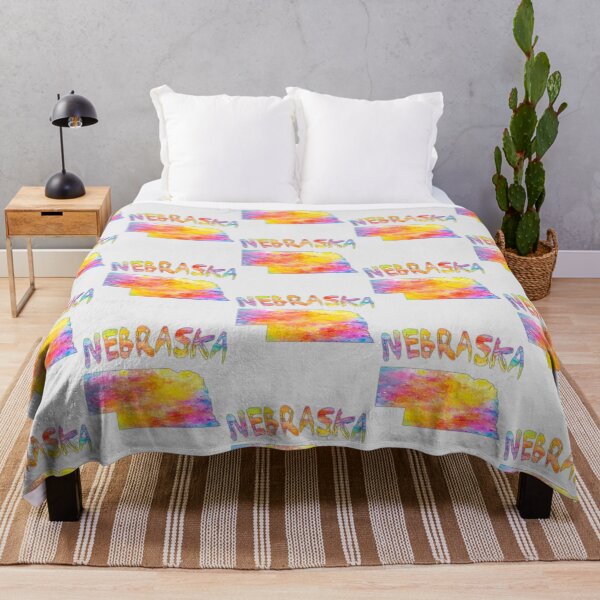 Item preview, Nebraska State Map - Vibrant Watercolor Art Splash designed and sold by mashmosh.