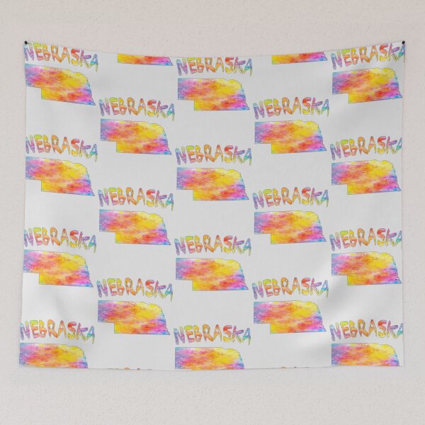 Item preview, Nebraska State Map - Vibrant Watercolor Art Splash designed and sold by mashmosh.