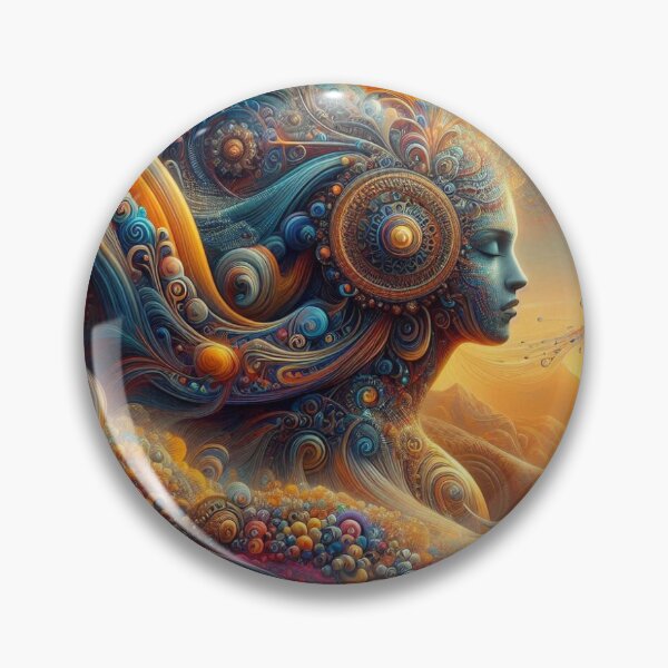 Item preview, Cosmic Harmony & Surreal Beauty – Spiritual AI art with mandala hair and mystical energy designed and sold by FotoworldEdel.