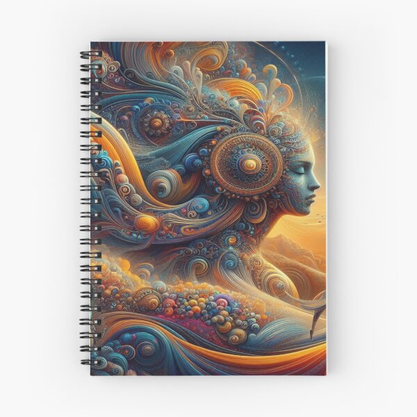 Item preview, Cosmic Harmony & Surreal Beauty – Spiritual AI art with mandala hair and mystical energy designed and sold by FotoworldEdel.
