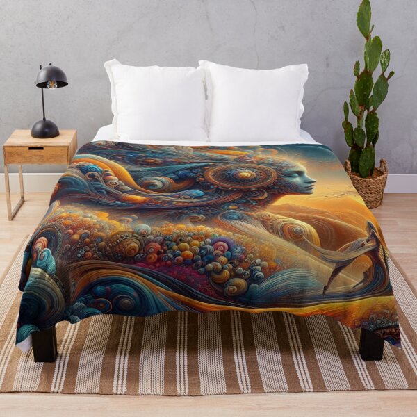 Item preview, Cosmic Harmony & Surreal Beauty – Spiritual AI art with mandala hair and mystical energy designed and sold by FotoworldEdel.