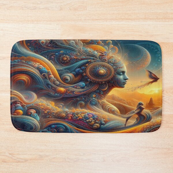 Item preview, Cosmic Harmony & Surreal Beauty – Spiritual AI art with mandala hair and mystical energy designed and sold by FotoworldEdel.