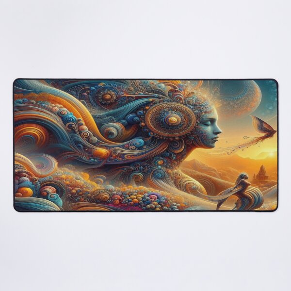 Item preview, Cosmic Harmony & Surreal Beauty – Spiritual AI art with mandala hair and mystical energy designed and sold by FotoworldEdel.