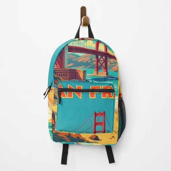 Item preview, Baker Beach, San Francisco, USA: Vintage-Style Painterly Travel Poster designed and sold by LSVart.
