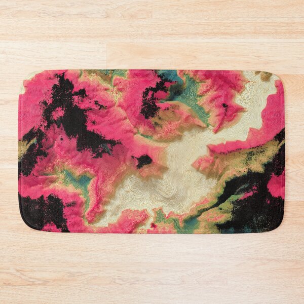 Item preview, Magenta Teal Topographic Contour Swirls Pattern designed and sold by bubblegoth.