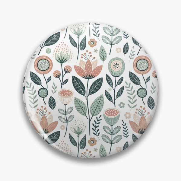 Item preview, Nordic Spring Folk Flowers | Scandinavian Folk Art designed and sold by Shuga-Design.